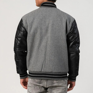 Veste universitaire en cuir sur mesure pour hommes, veste bomber premium, veste de baseball décontractée streetwear pour hommes - Product Image 3
