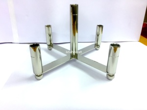 Candelabro Metálico Plegable de 5 Brazos, Chapado en Níquel PVD Negro Elegante, de Calidad Premium, Hecho a Mano, Duradero, Resistente al Calor y Portátil - Product Image 6