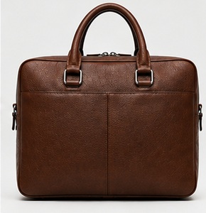 Gravs – sac messager noir en cuir véritable pour ordinateur portable, grand sac souple rétro pour bureau, travail quotidien, étanche, durable, portable - Product Image 1