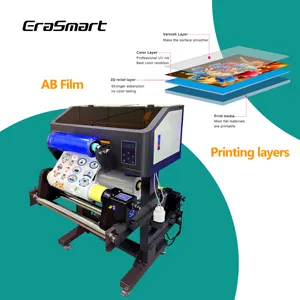 Erasmart Rolle zu Rolle Uvdtf Aufkleber Drucker A/B Film 2 In 1 Inkjet Impresora Xp600 Kopf Digital A3 Uv Dtf Drucker