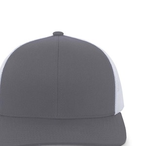 Gorra Trucker Gris Blanca de 6 Paneles, Malla Ajustable, Unisex, Casual, para Adultos, Cuatro Estaciones, Color Sólido, Gorra de Béisbol - Product Image 4