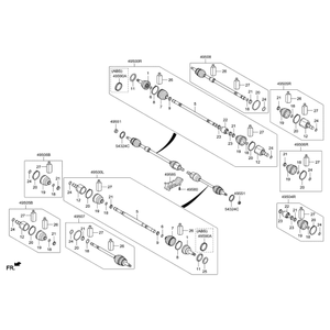 ข้อต่อเพลาขับด้านในของแท้ใหม่, ข้อต่อด้านใน OEM 495361R001 - Product Image 2