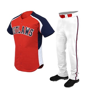 Maillots de baseball pour hommes de haute qualité en gros, logo brodé personnalisé, sublimation, anti-transpiration, antibactérien, 100% polyester - Product Image 1