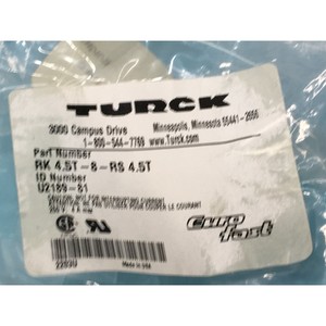 สายเคเบิล TURCK RK4.5T-8-RS4.5T จำนวน 2 เส้น, เซ็นเซอร์วัดระดับ 8 - อุปกรณ์และอะไหล่เซมิคอนดักเตอร์ระดับโลกที่เชื่อถือได้ - Product Image 3