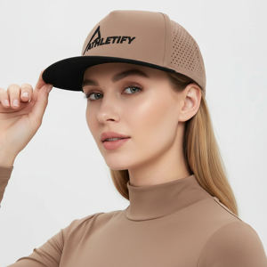 Gorra de Béisbol Deportiva de 5 Paneles con Corte Láser, Marca Athletify, Personalizable, Transpirable, Bordada, para Running y Fitness - Product Image 1