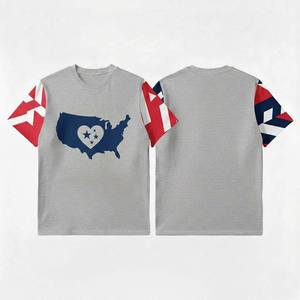 Camiseta de Hombre con Estampado Gráfico Abstracto, Manga Corta, Estilo Urbano, Corte Holgado, Algodón, Informal, para Verano - Product Image 1