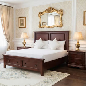 Lit de rangement Queen Size en bois massif d'acacia, fabriqué à Ho Chi Minh City, design traditionnel, norme d'exportation américaine - Product Image 1