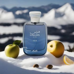 Parfum HAWAS ICE 100ml par Rasasi, original de Dubaï, parfum arabe longue tenue pour homme. - Product Image 3