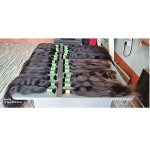 Suministro al por mayor de extensiones de cabello humano 100% virgen, doblemente tramado, puntas gruesas, cabello liso y suave para uso diario, disponible para la venta. - Product Image 3