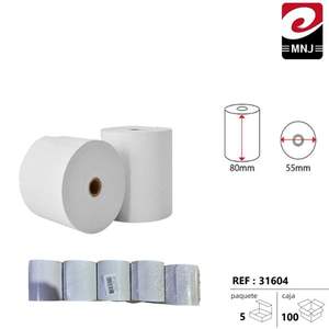 Rollo de Papel Térmico de 80x55mm para Impresora de Caja Registradora - Product Image 3