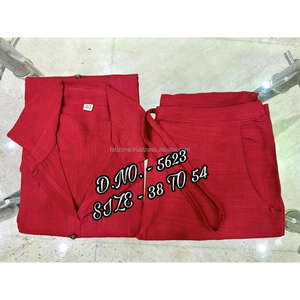 Beautiful Heavy Cotton Slub / Cotton Flex (खादी) Best Quality Fabric Cordset ( Short Length Shirt - 29”) With <b>Wooden</b> <b>Buttons</b> & L - Product Image 2