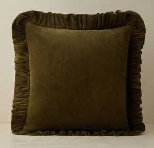 100% Velvet Ruffle Cushion <b>Covers</b> Luxury Decorative Throw Pillow <b>Covers</b> <b>for</b> <b>Sofa</b> - Product Image 2