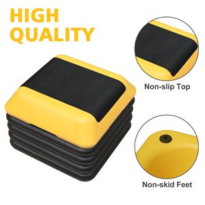 Piattaforma di aerobica con passo giallo a 4 montanti regolabile in altezza - Product Image 2