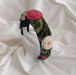 Handmade Lemon Fruit Seed Bead Padded <b>Headband</b> <b>Cream</b> Fabric Wide Hair Hoop Women Fashion Summer Headwear Travel Hair Accessory - Product Image 5