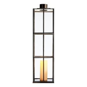Farol Metálico Hexagonal con Paneles de Vidrio, Portavelas para Exteriores, Diseño Resistente al Calor - Product Image 4