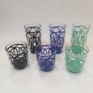 Verre à eau ou highball en plastique acrylique avec accents en spirale de couleur personnalisée - Product Image 6