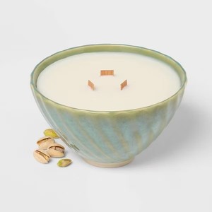 Vela de Cerámica Premium con Triple Mecha de Madera, Recipiente Ancho, Acabado Brillante, Reutilizable, Decoración de Lujo para el Hogar, Estilo de Larga Duración - Product Image 3