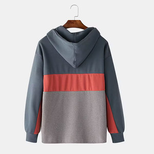 Sweat-shirts à capuche pour hommes coupe classique 100% coton sur mesure, pull décontracté avec fermeture éclair, hiver, uni, brodé, vente en gros - Product Image 6