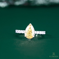 Anillo de Compromiso de Oro Amarillo con Diamante Cultivado en Laboratorio, Claridad VS1 VVS, Anillo de Boda Solitario, Certificado IGI, Anillo de Lujo