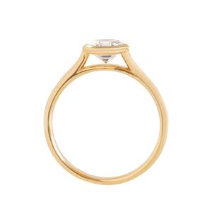 Anillo de Compromiso Moderno para Mujer con Diamante Cultivado en Laboratorio de 1.5 Quilates, Corte Radiante, Bisel Completo, Chapado en Oro Amarillo de 14k, Certificado IGI - Product Image 4