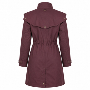 Manteau long imperméable en toile cirée robuste pour femme 2026, style western, pour l'équitation et le ranch - Product Image 2