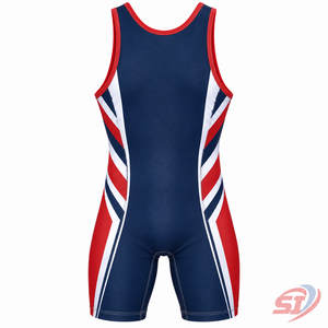 Combinaison de lutte personnalisée Patriot Edge pour hommes et jeunes, uniforme d'équipe sublimé, combinaison de musculation, fabricant OEM, vente en gros - Product Image 2