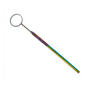 Espejo Bucal Dental Rainbow con Mango, Instrumento Manual para Dentistas, Acero Inoxidable, Reutilizable, Autoclavable, Agarre Ergonómico, Certificado CE - Product Image 1