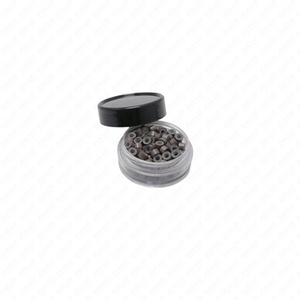 Anillas de Microenlace de Alta Calidad de 5mm, Color Marrón, con Revestimiento de Silicona, para Extensiones de Cabello, Uso Profesional en Salón - Product Image 1