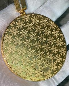 Pendentif en argent sterling 925 plaqué or 3,30 carats avec moissanite véritable taillée, personnalisable avec nom, bijou en diamant, breloque à motif lettre - Product Image 2