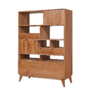 Meuble bibliothèque multifonctionnel moderne avec structure en bois de teck provenant d'Indonésie - Product Image 3