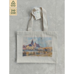 Sac de plage en coton non laminé de 10 onces, sac de voyage de plage 40x30x20 cm, logo personnalisé, vente en gros, OEM, marque privée, modèle SNCH233 - Product Image 3