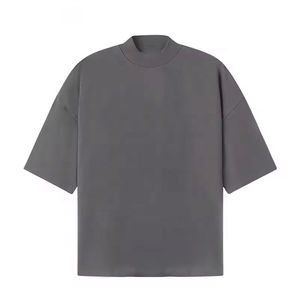 T-shirt Homme Décontracté Uni en Coton 100% de Luxe, Coupe Oversize à Épaules Tombantes, Manches Courtes, Personnalisable avec Logo Imprimé, Vente en Gros - Product Image 5
