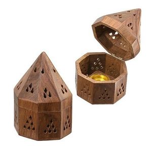 Ceramic Incense <b>Burner</b> with Candle Holder Aromatherapy Diffuser <b>for</b> Home Use Brown Color Round Shape Natural Fragrance <b>Burner</b> - Product Image 4