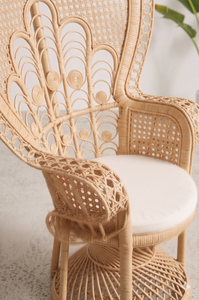 Handmade Natural Rattan Peacock Chair Sustainable Wicker Armchair For Boho Home Decor Luxury Wedding Events Outdoor Patio Furnit - Product Image 5