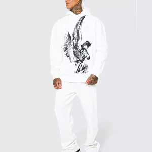 Conjunto Deportivo Personalizado para Hombre, Dos Piezas, Sudadera con Capucha de Manga Larga y Pantalones Deportivos de Algodón, Ropa Deportiva Urbana, Estilo Moderno - Product Image 2