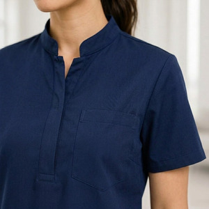 Ensemble de blouses médicales souples unisexe à col en V, extensibles, respirantes, anti-bouloches, uniforme d'hôpital pour médecins et infirmières - Product Image 6