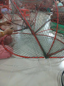 SOTAVILLE Cage de pêche pliable en acier galvanisé haute résistance avec monofilament PE, double nœud, résistante à l'abrasion, pour homard, crabe et poisson - Product Image 2