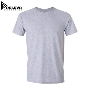 เสื้อยืดคอกลมแขนสั้นผ้าฝ้ายสีเทาสำหรับทุกเพศ ทรงปกติ ผ้าเจอร์ซีย์ลำลอง สีพื้น เสื้อยืดลำลองสีเทาสำหรับออกกำลังกาย - Product Image 1