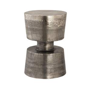 Table d'appoint ronde en métal de luxe avec plateau en marbre pour la décoration intérieure d'hôtel, élément de mobilier d'appoint contemporain et élégant - Product Image 1