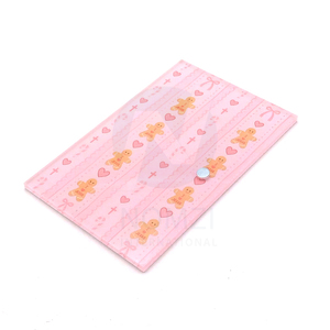 Aesthetic <b>Pink</b> Rectangle Plastic Lash <b>Box</b> With Gingerbread Pattern Magnetic Closure For Eyelash Extension Packaging - Product Image 4