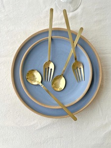 <b>Golden</b> Brass Dining <b>Cutlery</b> <b>Set</b> Metal Utensils for Tableware <b>Set</b> of - Product Image 5