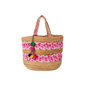 Best Selling Stylish Geometric Print Jute Shopping <b>Bag</b> for Supermarket and Daily Use Available at Factory Price - Product Image 4