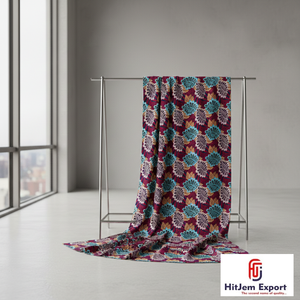 Tissu en coton imprimé Ankara africain pour la mode féminine élégante et les projets de couture créatifs au Cameroun - Product Image 2