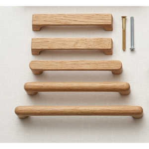 High Quality Solid Wood <b>Handles</b> Minimalist Wooden <b>Pulls</b> for <b>Doors</b> and Contemporary Home Solid Wood <b>Pull</b> <b>Handles</b> - Product Image 1