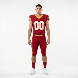 Hot Sale Custom American Football Uniform Breathable Anti Bacterial <b>Material</b> 100% Polyester Quick Dry for Men Women Children - Product Image 1
