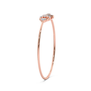 Interwoven Twisted Mesh Diamond Link <b>Bangle</b> <b>Bracelet</b> - Product Image 3