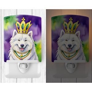 ไฟกลางคืนเซรามิกลายดอกซามอยด์ขนาดกะทัดรัดได้รับการรับรอง UL หลากสีสำหรับห้องนอนห้องน้ำสถานรับเลี้ยงเด็กห้องโถงห้องครัว6x4x3 - Product Image 2