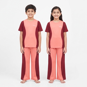 Conjunto Deportivo Infantil de Dos Tonos con Rayas Curvas, Sudadera y Pantalones Anchos a Juego para Niños y Niñas, Ropa Deportiva Casual al por Mayor - Product Image 5