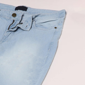 Skin-Friendly Soft Cotton <b>Men</b> Denim Shorts Light Blue Baggy Denim Shorts Tear-Resistant Sturdy <b>Men</b> Denim Shorts Heavy Duty - Product Image 5