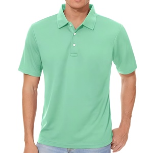 Polos pour hommes 100% coton, logo personnalisé brodé, manches courtes, imprimé uni, tricoté en polyester, mode été - Product Image 1
